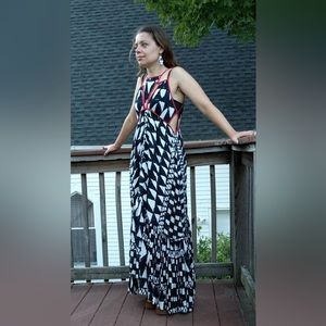 Amazing free people batik printed gauze gown size XS worn once!!